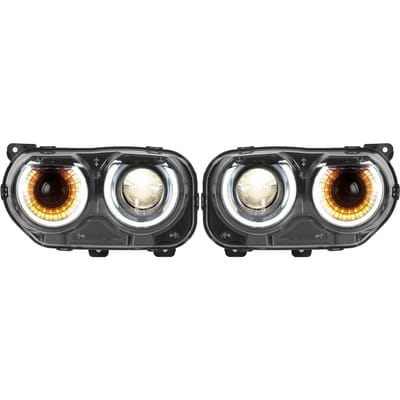 VLAND LED Projector Koplampen Dubbele Bundels Geschikt voor Dodge Challenger SRT Hellcat 2015 2020 LHD