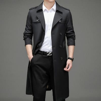 Herfst Nieuw Mannen Eenvoudige Casual Windjack Mannen Middellang Effen Kleur Windjack Mannen Middelbare Leeftijd Jas 4XL