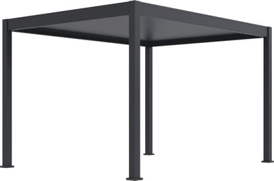 Orion Deluxe elektrische overkapping met LED - 300 x 400 cm - antraciet - Elektrisch lamellen dak en Luxe uitstraling - Volledig Aluminium terrasoverkapping met LED verlichting - Perfect te gebruiken als Tuinprieel / Carport / Veranda / Pergola