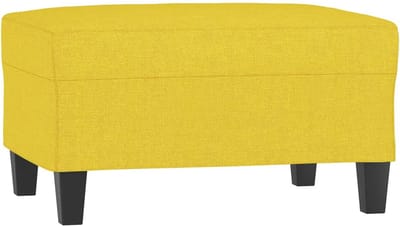 vidaXL - Voetenbank - 70x55x41 - cm - stof - lichtgeel