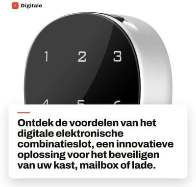 Dailygoods - Digitale Elektronische Combinatieslot - Veilig en Duurzaam - Zwart - Multifunctioneel - Ideaal voor Kasten en Mailboxen - Robuust en Betr...