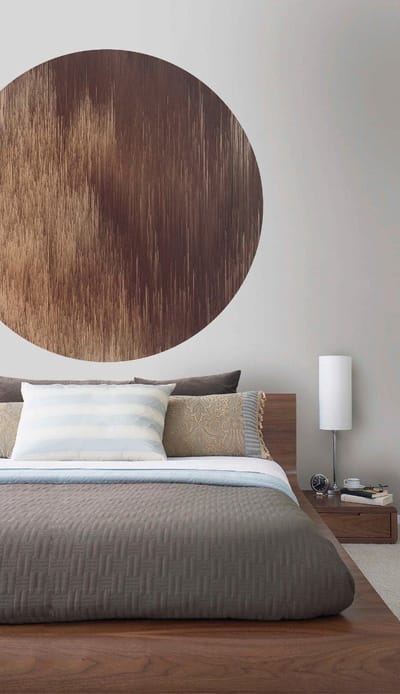Fotobehang - Windlines Color 125x125cm - Rond - Vliesbehang - Zelfklevend