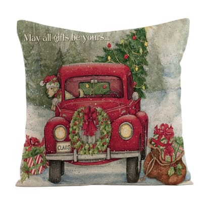 Kerst Sierkussenhoes 45x45 cm - Gezellige Feestdagen Sfeer