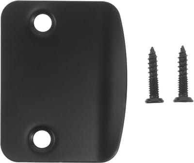 Deursluitplaat - Nachtslot afdekking - Deur verstevigen - Roestvrij staal - 5.7 x 4.5 cm - Zwart