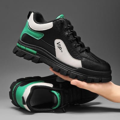 Lente nieuwe heren board schoenen met dikke zool mode trendy jeugd werkschoenen casual schoenen Britse stijl herenschoenen 44 gray