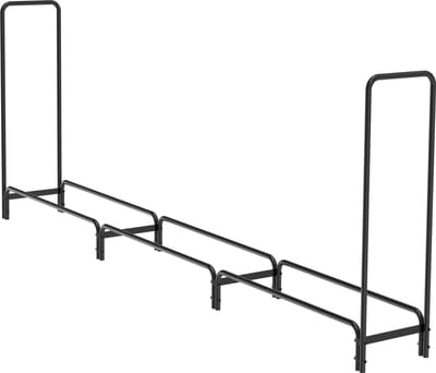 J&R Openhaardhout opbergrek - Haardhout - Openhaardhout Rek - Houtopslag - Metalen houder voor brandhout - Metalen stelling - Zwart - Maat L