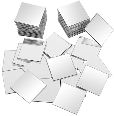 Dailygoods- Spiegeltegels Zelfklevend 100 Stuks - Mini Acryl Spiegels - 2,5 x 2,5 cm - Doe-Het-Zelf Handwerk - Geschikt Voor Badkamer - Veilig Gebruik - Spiegelstickers