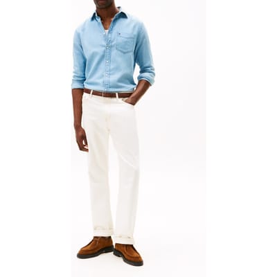 Tommy Hilfiger Flannel Indigo Shirt Light Blue Indigo Taglia: S | Camicie Casual Outlet | Uomo | Blu