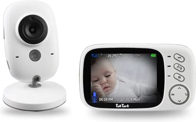 Babyfoon met Camera - Baby Monitor met Geluidsdetectie - Babyfoon met Camera - Wit/1 Stuks