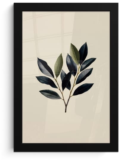 Poster in lijst - Fotolijst 20x30 cm - Posters - Ovaal - Olijfgroen - Simpel - Posterlijst zwart - Decoratie - Wanddecoratie woonkamer - Muurdecoratie slaapkamer