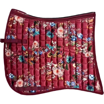 8 pocket bloemen dressuurdeken voor paarden Edix Saddles