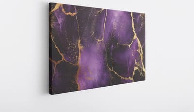 Saammp Canvas Schilderij - Paars marmer - Abstract kunstwerk - 30x20 - Foto op canvas - Wanddecoratie - Muurdecoratie Woonkamer - Slaapkamer decoratie - Canvas Print