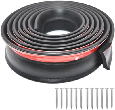 Multifunctionele Rubber Sealing Strip voor Garagedeuren - Zelfklevende Dichtingsstrip tegen Wind en Water, 6 Meter Lang, Ideaal voor Isolatie en Bescherming