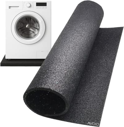 Anti-vibratiemat 60x60cm - Snijbare Rubberen Trilmat voor Wasmachine en Droger - Vermindert Trillingen en Geluid - Antislip Onderlegger