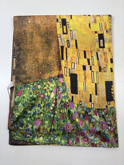 Sjaal schilderij Gustav Klimt De kus en The Tree of Life van dun/glad/mooi/zomers materiaal met 2 kanten print