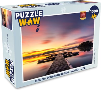 Puzzel Steiger - Zonsondergang - Water - Zee - Reflectie - Legpuzzel - Puzzel 1000 stukjes volwassenen