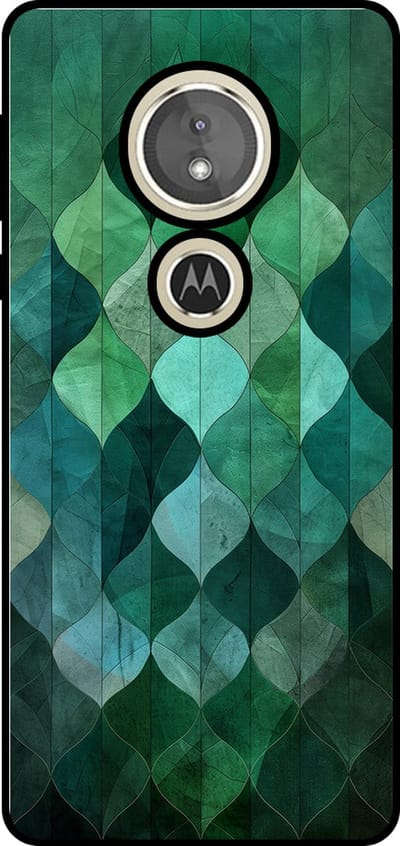Smartphonica Telefoonhoesje Geschikt voor Motorola Moto E5 / G6 Play met groene bladeren opdruk - TPU backcover case green leaf design - Groen geschikt voor Motorola Moto E5;Motorola Moto G6 Play