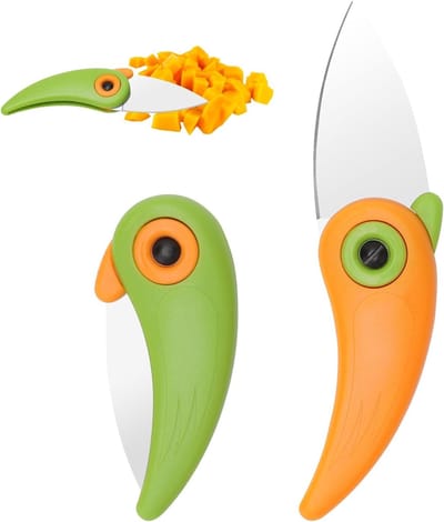 Vouwmes voor Fruit, Mini Multifunctioneel Schilmes voor Picknick, Draagbaar en Compact voor Reizen