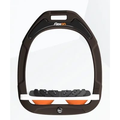Inclinatieultra grip-stijgbeugels bruin/wit/oranje Flex-On Green Composite