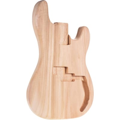 Muslady PB-T02 Onvoltooide Elektrische Gitaar Body Sycamore Hout PB Bas Barrel Gitaren DIY Onderdelen beige