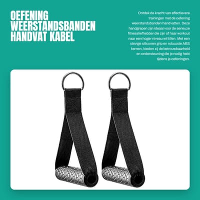 Dailygoods- Weerstandsbanden Handvat - Kabelbevestiging - Fitness Handgrepen - Siliconen Grip - Stevige ABS Kernen - Comfortabel Ontwerp - Fitnesshandgrepen