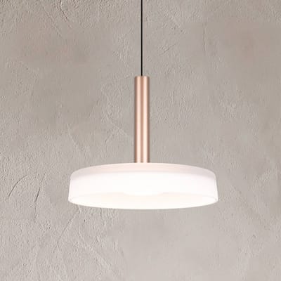 Trio Lighting LED hanglamp Celeste, wit/bruin, Ø 22 cm, glas, dimbaar