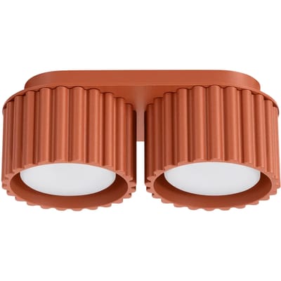 Sollux Lighting Plafondlamp Aura - Gx53 - rode oker - aluminium - 21x10x8cm