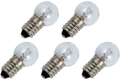 Signaallamp E10 60V 5W - 83 mAh - 5 stuks - G15 Gloeilamp Ø15mm - 29mm - 2500K - Dimbaar