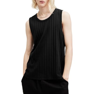 AllSaints Madison Vest Jet Black Size: M | Sleeveless T-Shirts Outlet | Heren | Zwart