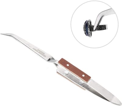 Precisie Pincet RVS Gebogen of Recht voor Sieraden Reparatie en Hobby