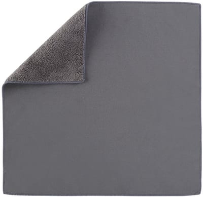 Suède autowasdoeken-dubbelzijdige dikke autopoetsdoek-auto-interieurreinigingsdoek grijs-30 cm x 60 cm