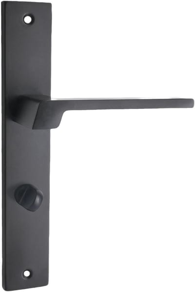 Domino® Deurkrukgarnituur CANTORO - Zwart - WC met Rozette - Deurbeslag van aluminium - Deurklink voor badkamer, badkamerdeuren, kelderdeur en binnendeur