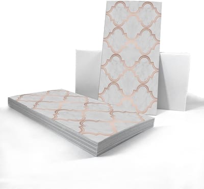 Dailygoods- Vloertegel Antislip - Vloerstickers - PVC - Zelfklevend - Decoratie - 30cm x 15cm / 24 Stuks - Vloersticker