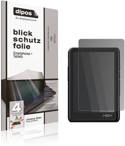 dipos – Matte Privacy Screenprotector geschikt voor Hiby R3 Pro II | Anti-Spy Beschermfolie