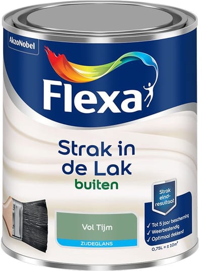 Flexa - Strak In De Lak Buitenlak Zijdeglans - Vol Tijm - Mengverf - 750 Ml
