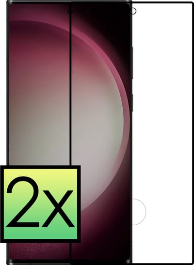 Screenprotector - 2 Stuks - Geschikt voor Samsung Galaxy S23 Ultra - Full Cover - Beschermglas - Gehard Glas - Tempered Glass - Screen Protector