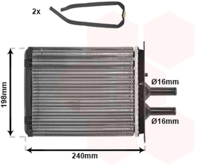 Van Wezel - KACHEL RADIATEUR VOOR FIAT PUNTO I 1993-1999 5893932