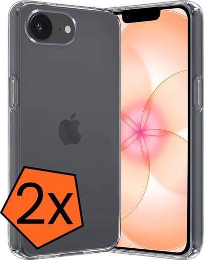 Hoes - 2 Stuks - Geschikt voor Apple iPhone 17e - Sterk & Shockproof - Case Siliconen - Back Cover - Telefoon Hoes - Transparant