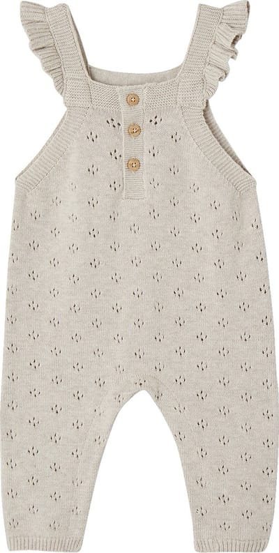 Vertbaudet Tuinbroek van tricot baby's met schouderbandje en ruches