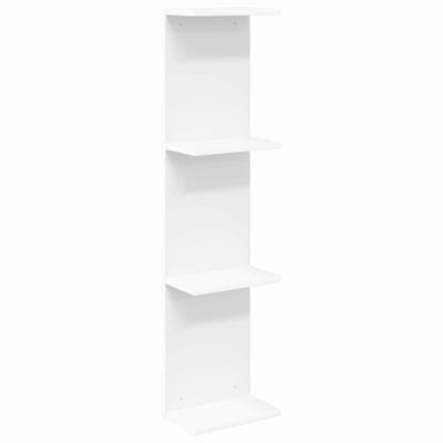 vidaXL - Wandplank - Wit - 25 - x - 15 - x - 100 - cm - Bewerkt - hout