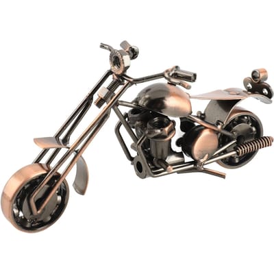 Modèle de Moto en Métal Roues Rotatives Ornement de Moto Cool pour Maison Meuble TV Bureau