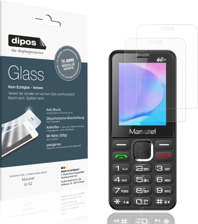 dipos – 2x Matte Pantserfolie geschikt voor Masstel Izi S2 | 9H Screenprotector