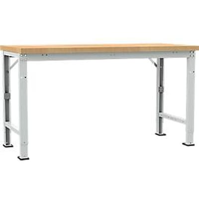 Manuflex werkbank Profi speciaal, tafelblad multiplex, 1750 x 700 mm, lichtgrijs