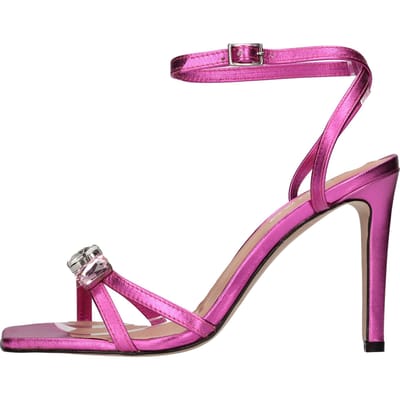 PINKO Trichopilia Sandalo Nappa Laminata Light Beetroot Maat: 41 | Sandalen Outlet | Dames | Roze