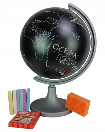 Inductieve Wereldbol 320mm - School & Educatief - Inclusief Krijt & Spons