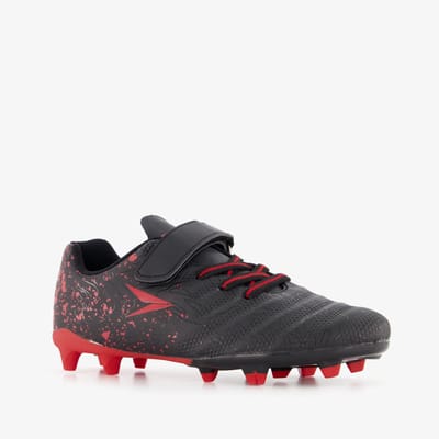 Dutchy Glide FG kinder voetbalschoenen zwart rood - Maat 26 - Uitneembare zool