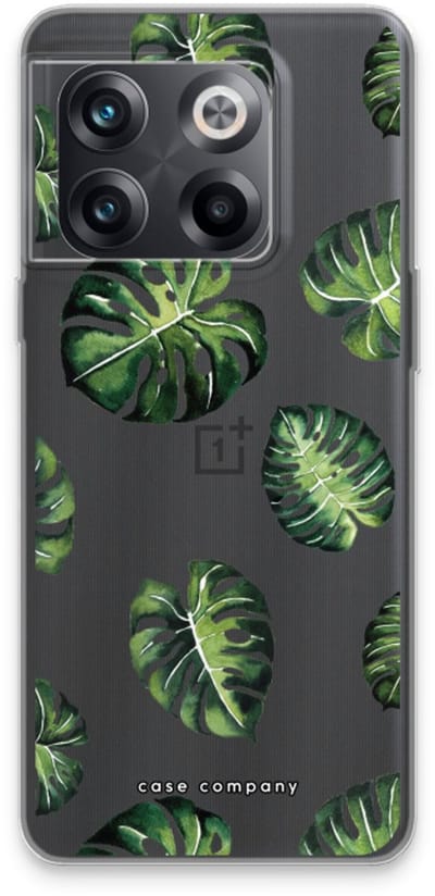 Case Company® - Hoesje geschikt voor OnePlus 10T hoesje - Tropische bladeren - Soft Cover Telefoonhoesje - Bescherming aan alle Kanten en Schermrand