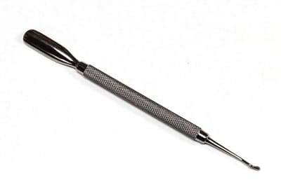 Rojafit - Professioneel - Manicure & Nagelstylisten -Dubbelinstrument - Pusher & Bulb - RVS – 14cm.