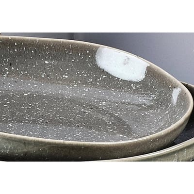 Diep bord STELLAR Ø22,5cm - 6 stuks - Betongrijs