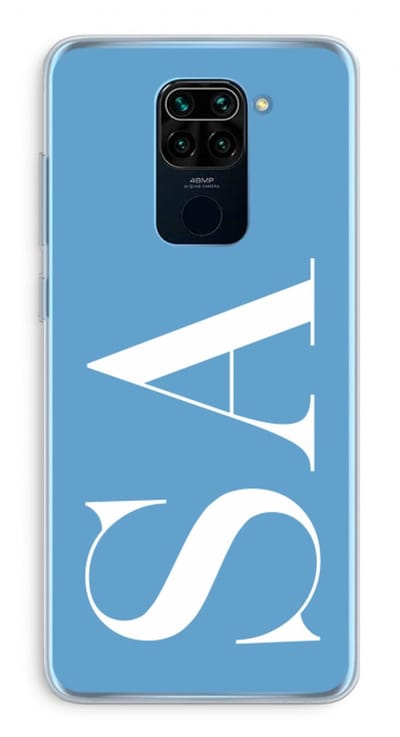 Gepersonaliseerd - Case Company® - Hoesje geschikt voor Xiaomi Redmi Note 9 hoesje - Monogram N°2 - Soft Cover Telefoonhoesje - Bescherming aan alle Kanten en Schermrand